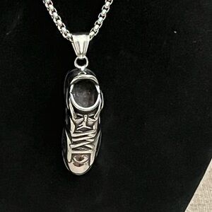 Stainless Steel Sneaker Pendant Necklace